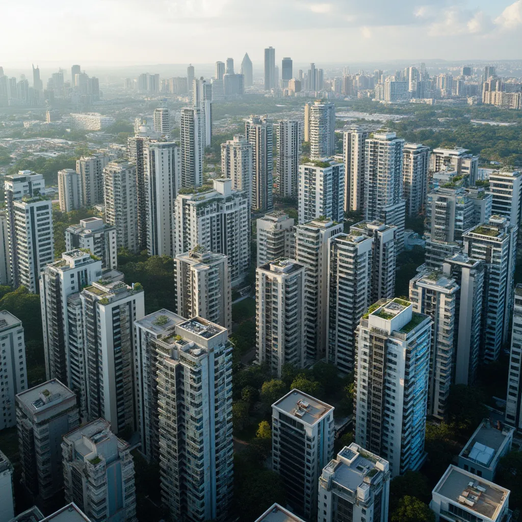 Urbani pejzaž s modernim zgradama